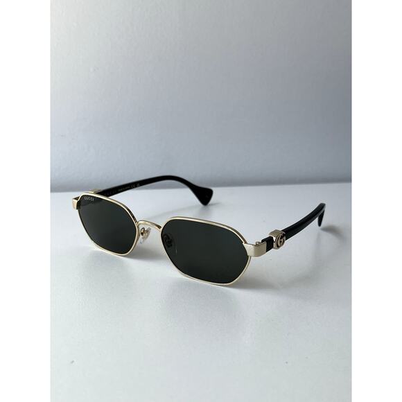 NEW Gucci GG1593S Gold Dark Grey Metal Sunglasses - Picture 6 of 10